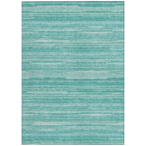 10 Ft X 14 Ft Striped Polyester Area Rug for Patio Porch Poolside or Living Room
