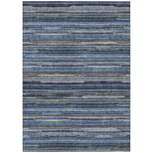 HomeRoots 5 X 8 Striped Polyester Area Rug Washable and Stain Resistant for Patio or Living Room 738680