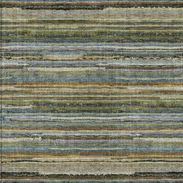 8x10 Striped Polyester Area Rug Washable for Indoor Outdoor Patio Porch Use