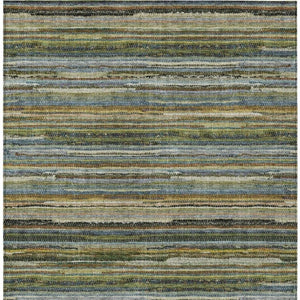 8x10 Striped Polyester Area Rug Washable for Indoor Outdoor Patio Porch Use