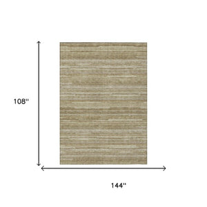 9 X 12 Washable Polyester Striped Area Rug for Indoor Outdoor Patios and Living Rooms
