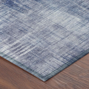 8 Foot Round Abstract Polyester Area Rug Washable Indoor Outdoor Blue Lilac