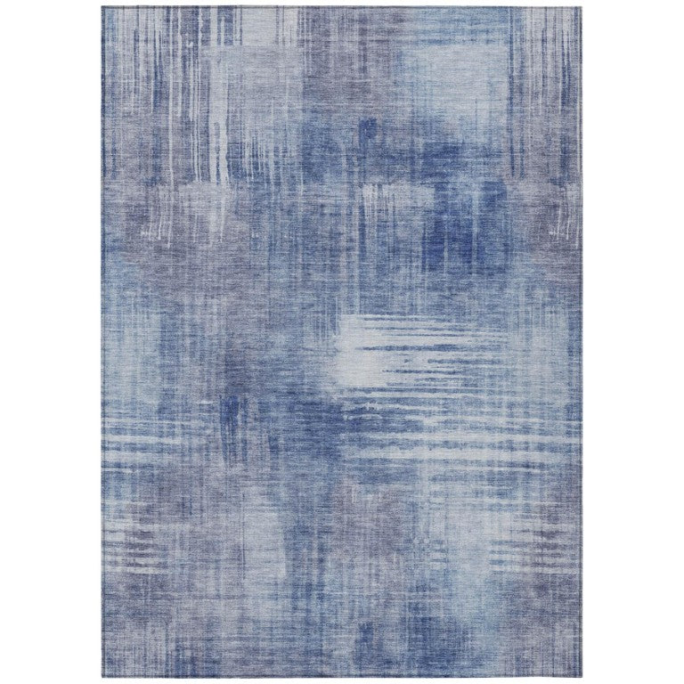 HomeRoots 8 Ft X 10 Ft Abstract Polyester Area Rug Indoor Outdoor Washable Stain Resistant 738729