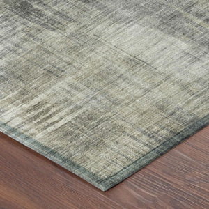 5 X 8 Abstract Pewter Gray Polyester Area Rug Stain Resistant for Indoor Outdoor