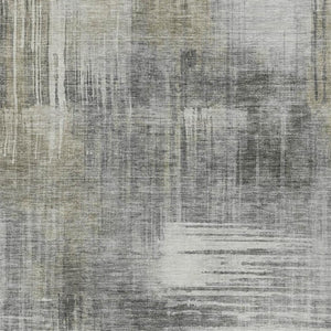 9x12 Abstract Pewter Gray Polyester Area Rug Washable Stain Resistant Indoor Outdoor Use