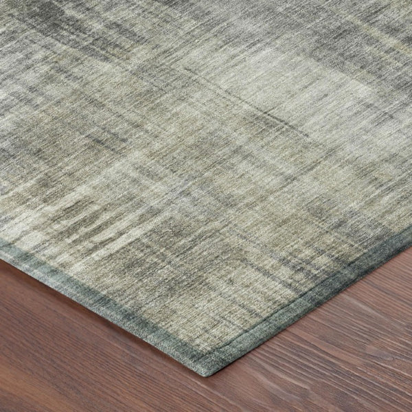 9x12 Abstract Pewter Gray Polyester Area Rug Washable Stain Resistant Indoor Outdoor Use