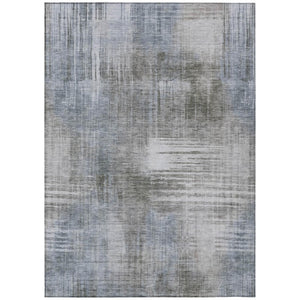 HomeRoots 10 X 14 Abstract Taupe Brown Polyester Area Rug Washable for Patio or Living Room 738767