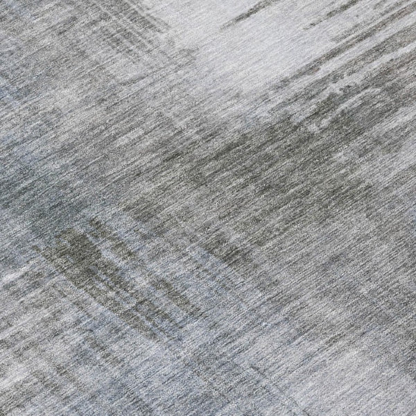 10 X 14 Abstract Taupe Brown Polyester Area Rug Washable for Patio or Living Room