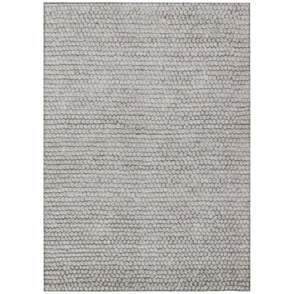 HomeRoots 5x8 Taupe Brown Stripe Polyester Area Rug Washable Stain Resistant Indoor Outdoor 738805