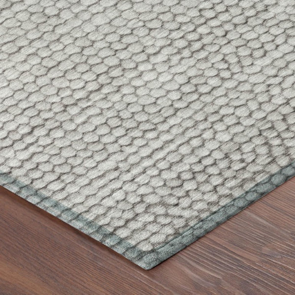 5x8 Taupe Brown Stripe Polyester Area Rug Washable Stain Resistant Indoor Outdoor