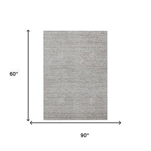 5x8 Taupe Brown Stripe Polyester Area Rug Washable Stain Resistant Indoor Outdoor
