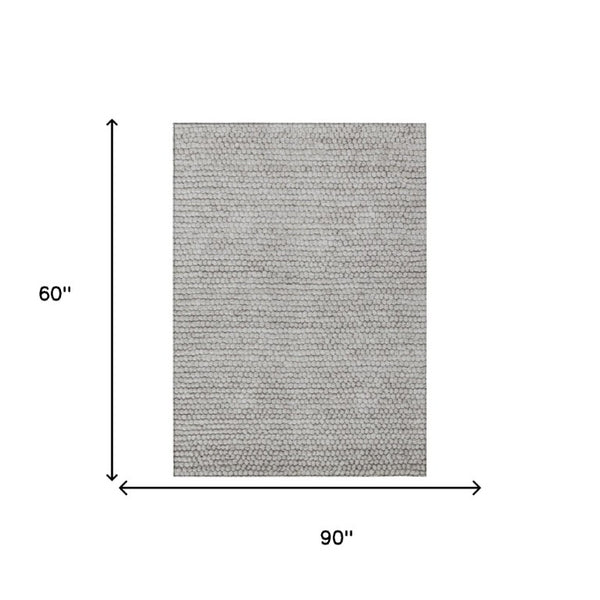 5x8 Taupe Brown Stripe Polyester Area Rug Washable Stain Resistant Indoor Outdoor