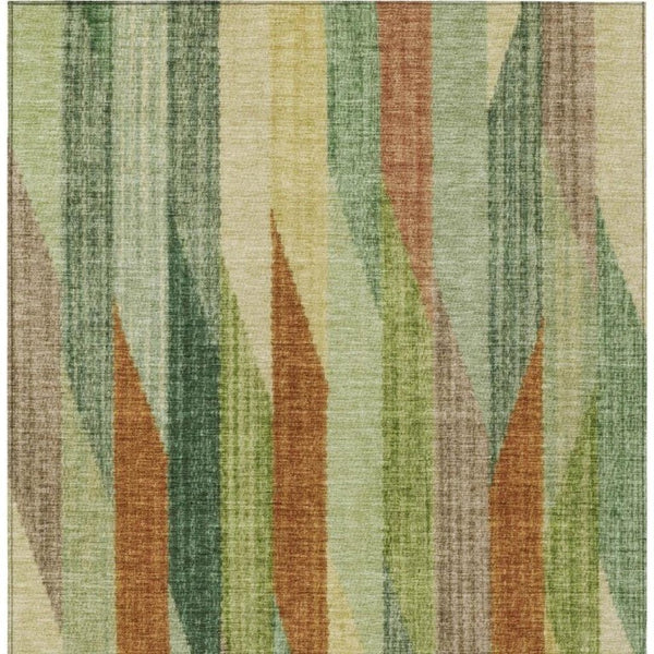 8 Ft X 10 Ft Striped Polyester Area Rug Washable Stain Resistant Indoor Outdoor Use