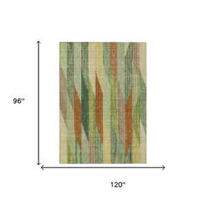 8 Ft X 10 Ft Striped Polyester Area Rug Washable Stain Resistant Indoor Outdoor Use