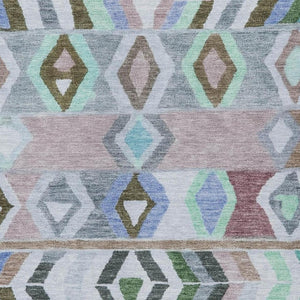 5x8 Beige Brown Tribal Polyester Area Rug Stain Resistant for Indoor Outdoor Use