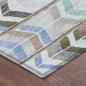 5x8 Beige Brown Tribal Polyester Area Rug Stain Resistant for Indoor Outdoor Use