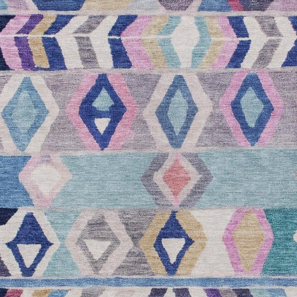 8 Ft X 10 Ft Tribal Polyester Area Rug Stain Resistant for Patio and Living Room