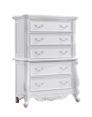 English Elm Latisha Elegant Finish Dresser with Spacious Drawers and Versatile Shelf for Organized Bedrooms White 59 L x 42 W x 21 H B2726P247633