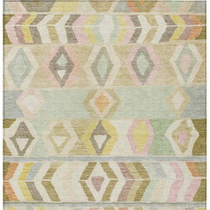 10 Ft X 14 Ft Tribal Polyester Area Rug Stain Resistant for Patio or Living Room