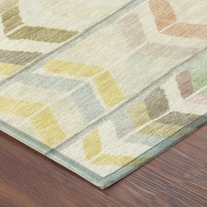 10 Ft X 14 Ft Tribal Polyester Area Rug Stain Resistant for Patio or Living Room