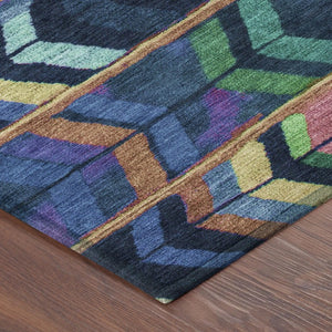 9 X 12 Tribal Polyester Indoor Outdoor Rug Stain Resistant for Patio and Living Room