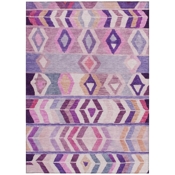 5x8 Tribal Patterned Polyester Area Rug Washable Stain Resistant Indoor Outdoor Use