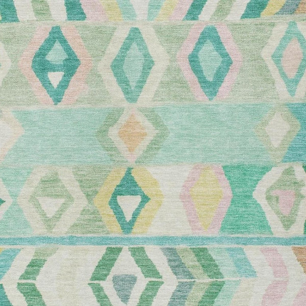 8 X 10 Tribal Geometric Polyester Area Rug Washable Stain Resistant Patio Porch