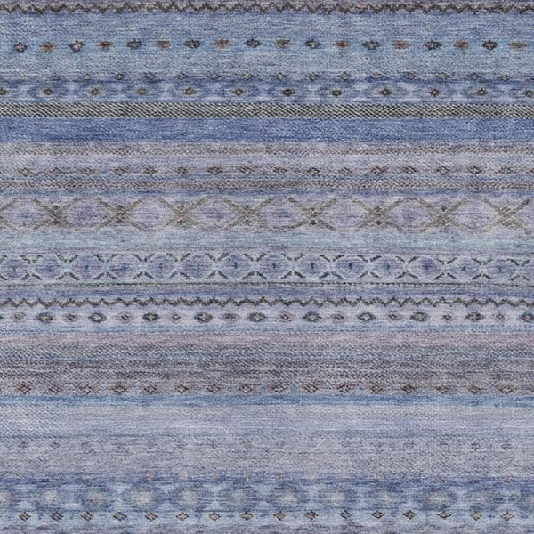 10 Ft Striped Polyester Area Rug Washable for Patio Porch Living Room or Bedroom