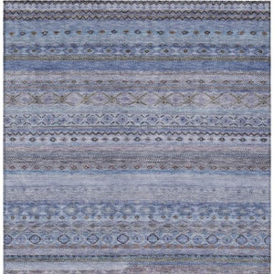 10 Ft Striped Polyester Area Rug Washable for Patio Porch Living Room or Bedroom