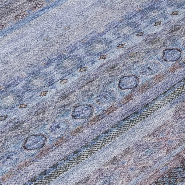 10 Ft Striped Polyester Area Rug Washable for Patio Porch Living Room or Bedroom