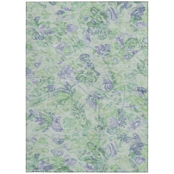 9 X 12 Floral Polyester Area Rug Stain Resistant for Patio Porch and Living Room