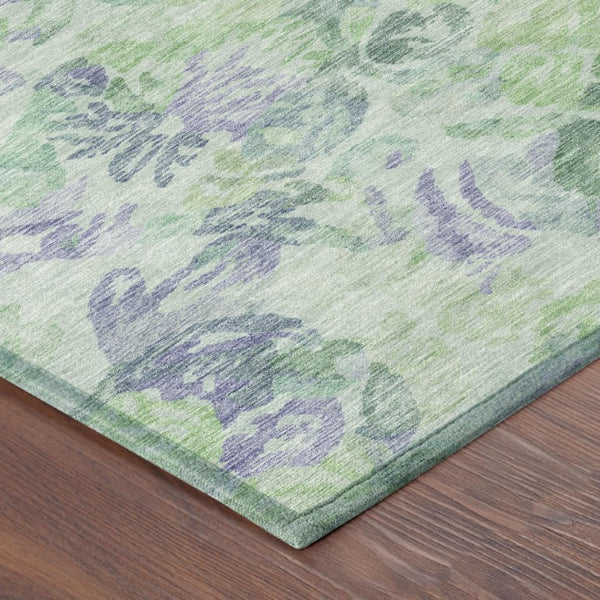 9 X 12 Floral Polyester Area Rug Stain Resistant for Patio Porch and Living Room