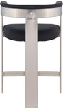 Romeo Black Vegan Leather Counter Stool 738Black-C Meridian Furniture