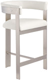 Romeo Cream Vegan Leather Counter Stool 738Cream-C Meridian Furniture