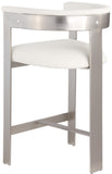 Romeo Cream Vegan Leather Counter Stool 738Cream-C Meridian Furniture