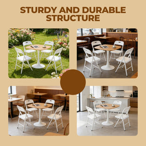 English Elm Halloween Square Pedestal Dining Table Walnut Finish Compact Nook Seating for Two W3766P397282