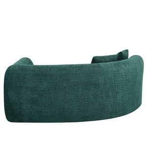 English Elm 110" Curved Modular Sectional Sofa Low Profile Foam Cushions for Contemporary Living Blue,Green N767P366011G