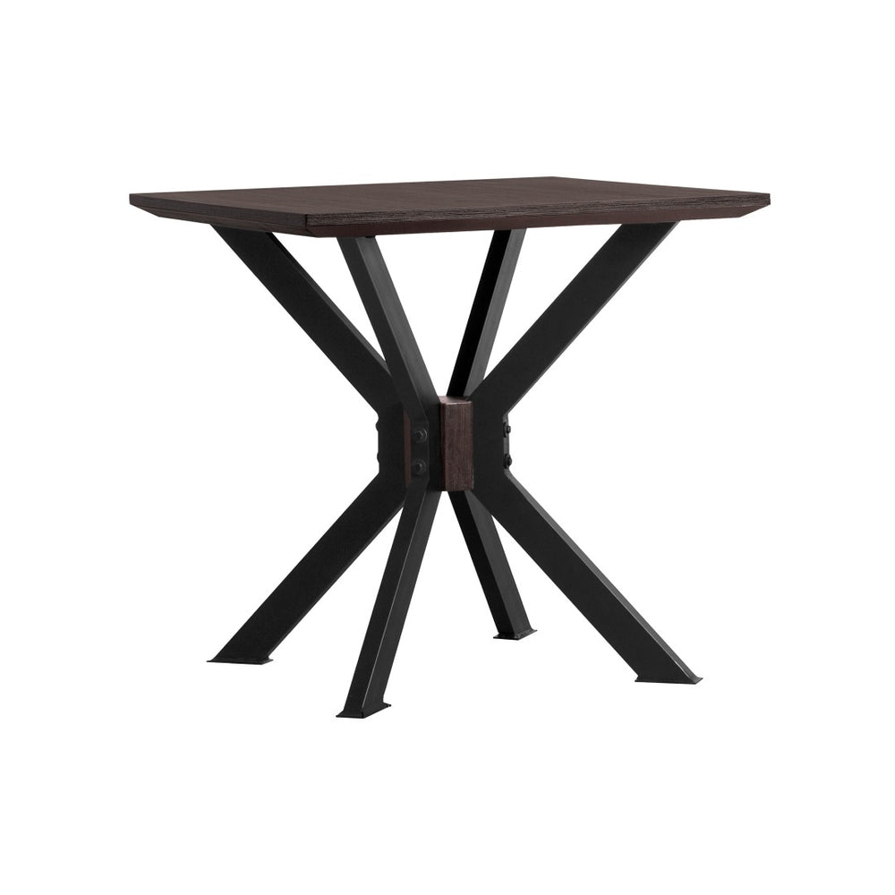 English Elm Pirate Acacia Wood End Table with Metal Frame Industrial Living Room Side Accent B2736P464868