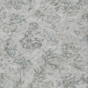 8 X 10 Taupe Brown Floral Polyester Area Rug Stain Resistant for Patio or Living Room