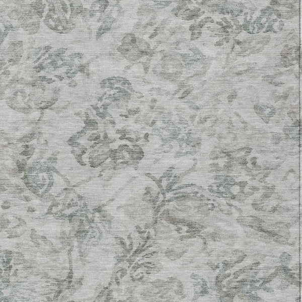8 X 10 Taupe Brown Floral Polyester Area Rug Stain Resistant for Patio or Living Room