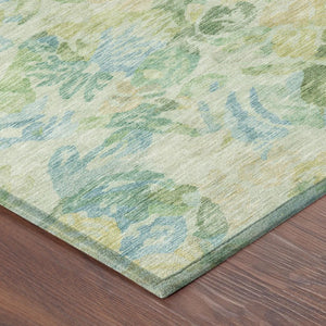 5x8 Floral Polyester Area Rug Washable Stain Resistant for Patio and Living Room