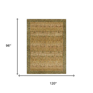 8 X 10 Copper Orange Tribal Polyester Area Rug Stain Resistant Indoor Outdoor Use