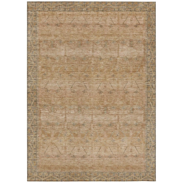 HomeRoots 8 X 10 Tribal Coral Washable Polyester Rug Stain Resistant Indoor Outdoor Patio 739055