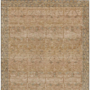 8 X 10 Tribal Coral Washable Polyester Rug Stain Resistant Indoor Outdoor Patio