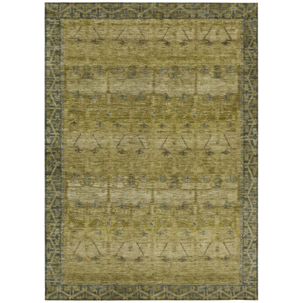 HomeRoots 10 X 14 Tribal Polyester Area Rug Washable Stain Resistant Indoor Outdoor Living 739063