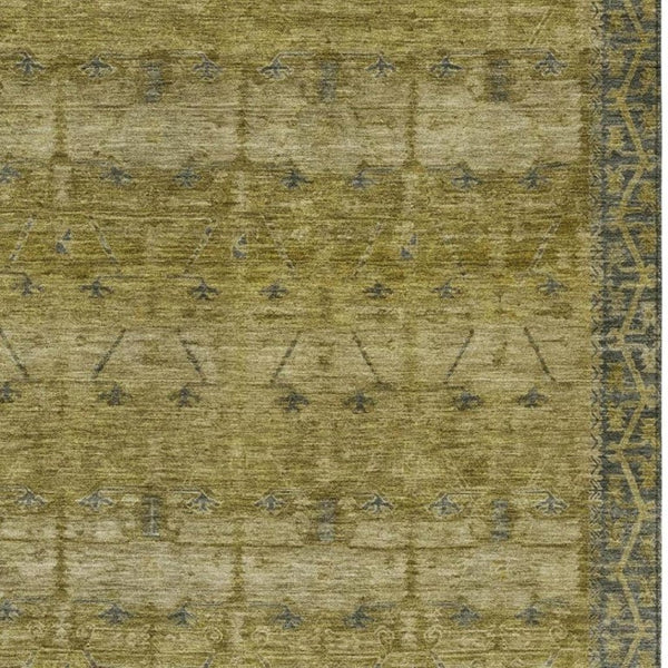 10 X 14 Tribal Polyester Area Rug Washable Stain Resistant Indoor Outdoor Living