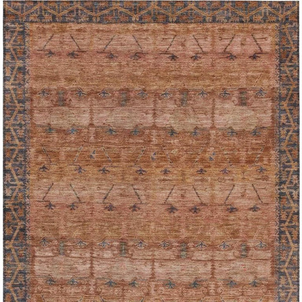 5x8 Tribal Polyester Area Rug Stain Resistant for Indoor Outdoor Living Spaces