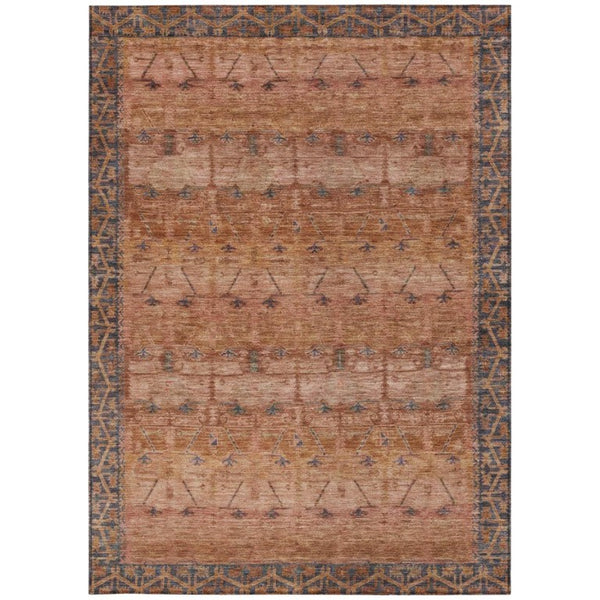 5x8 Tribal Polyester Area Rug Stain Resistant for Indoor Outdoor Living Spaces