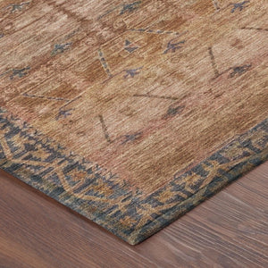 5x8 Tribal Polyester Area Rug Stain Resistant for Indoor Outdoor Living Spaces