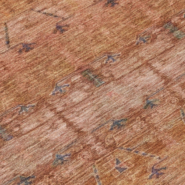 5x8 Tribal Polyester Area Rug Stain Resistant for Indoor Outdoor Living Spaces